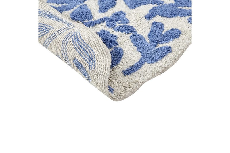 Badrumsmatta Derik - Blå, Vit - Textil & mattor - Matta - Badrumsmatta