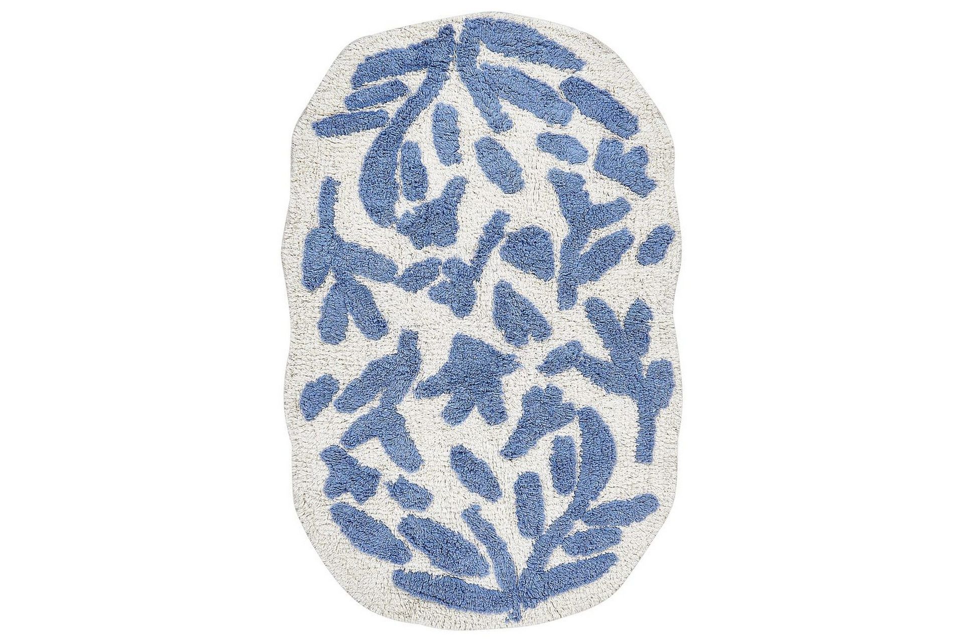 Badrumsmatta Derik - Bl&aring;, Vit