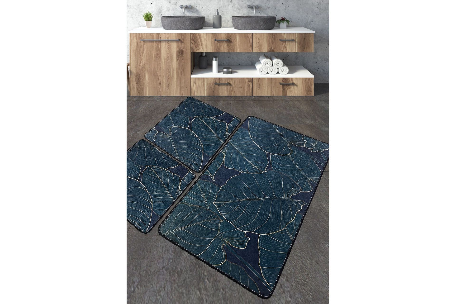 Jamad Badrumsmatta 60x100 cm Rektangul&auml;r - Flerf&auml;rgad