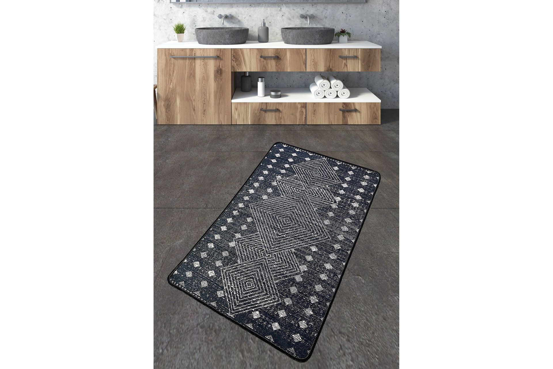 Jamil Badrumsmatta 70x120 cm Rektangul&auml;r - Flerf&auml;rgad