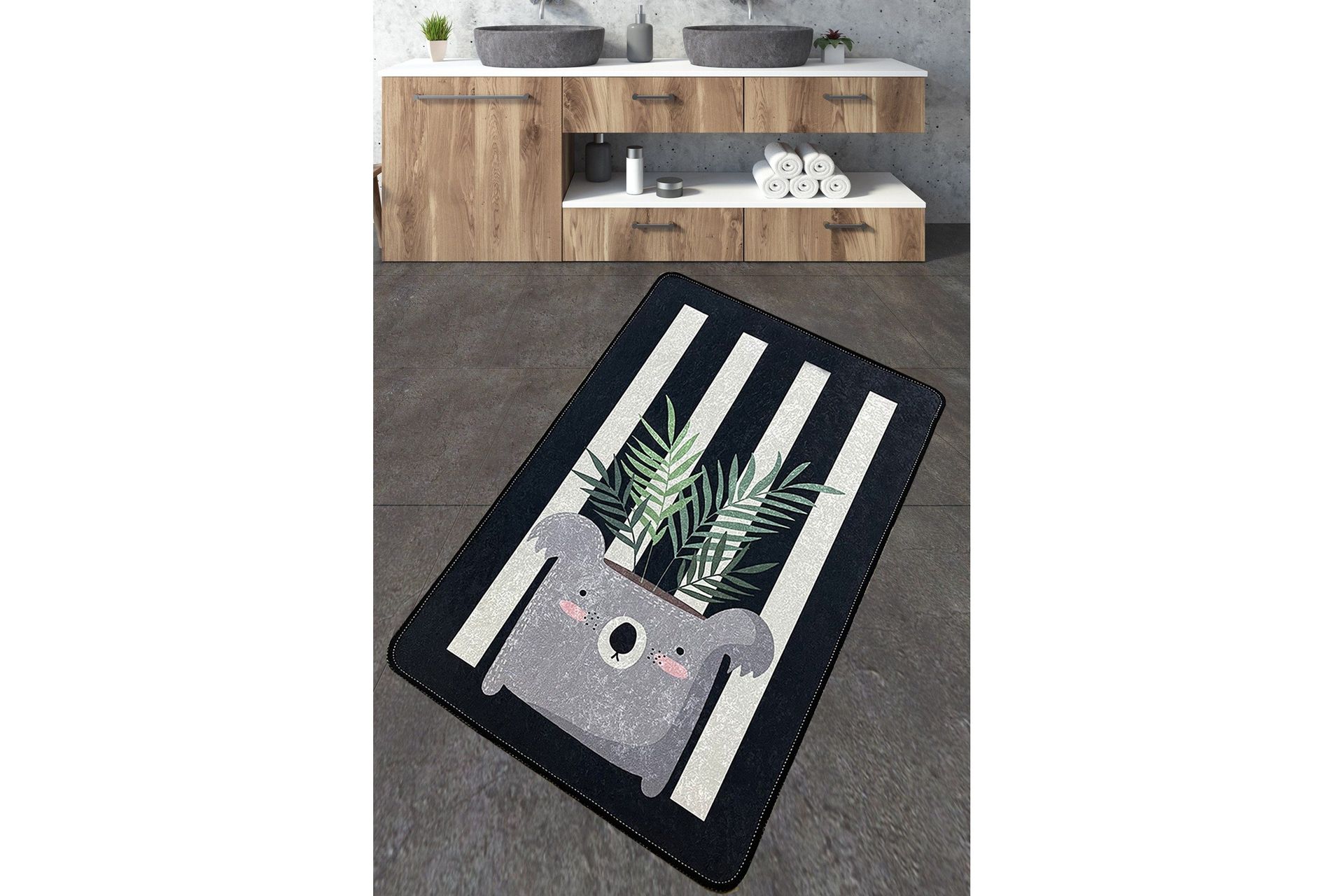 Jang Badrumsmatta 70x120 cm Rektangul&auml;r - Flerf&auml;rgad