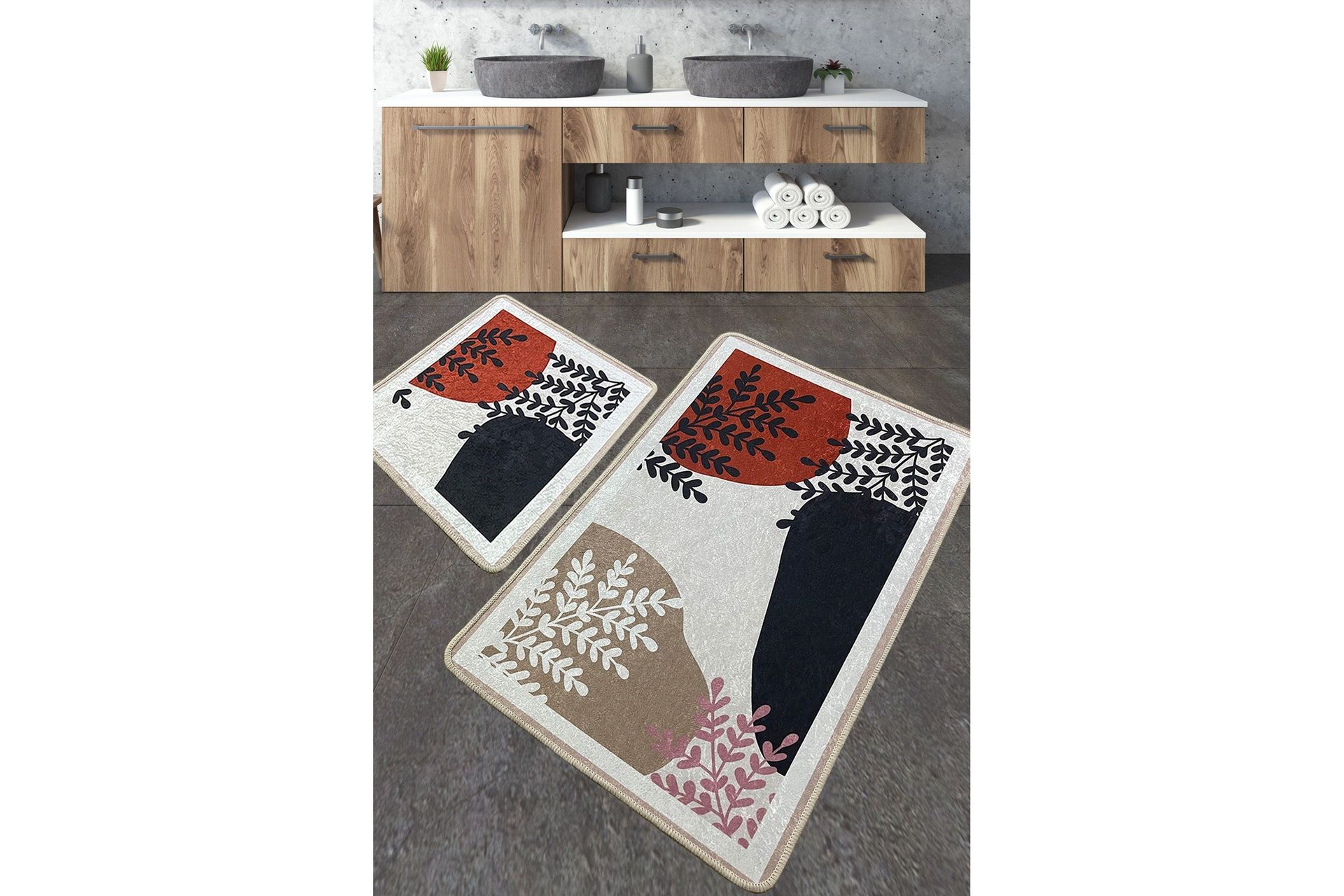 Jangir Badrumsmatta 60x100 cm Rektangul&auml;r - Flerf&auml;rgad