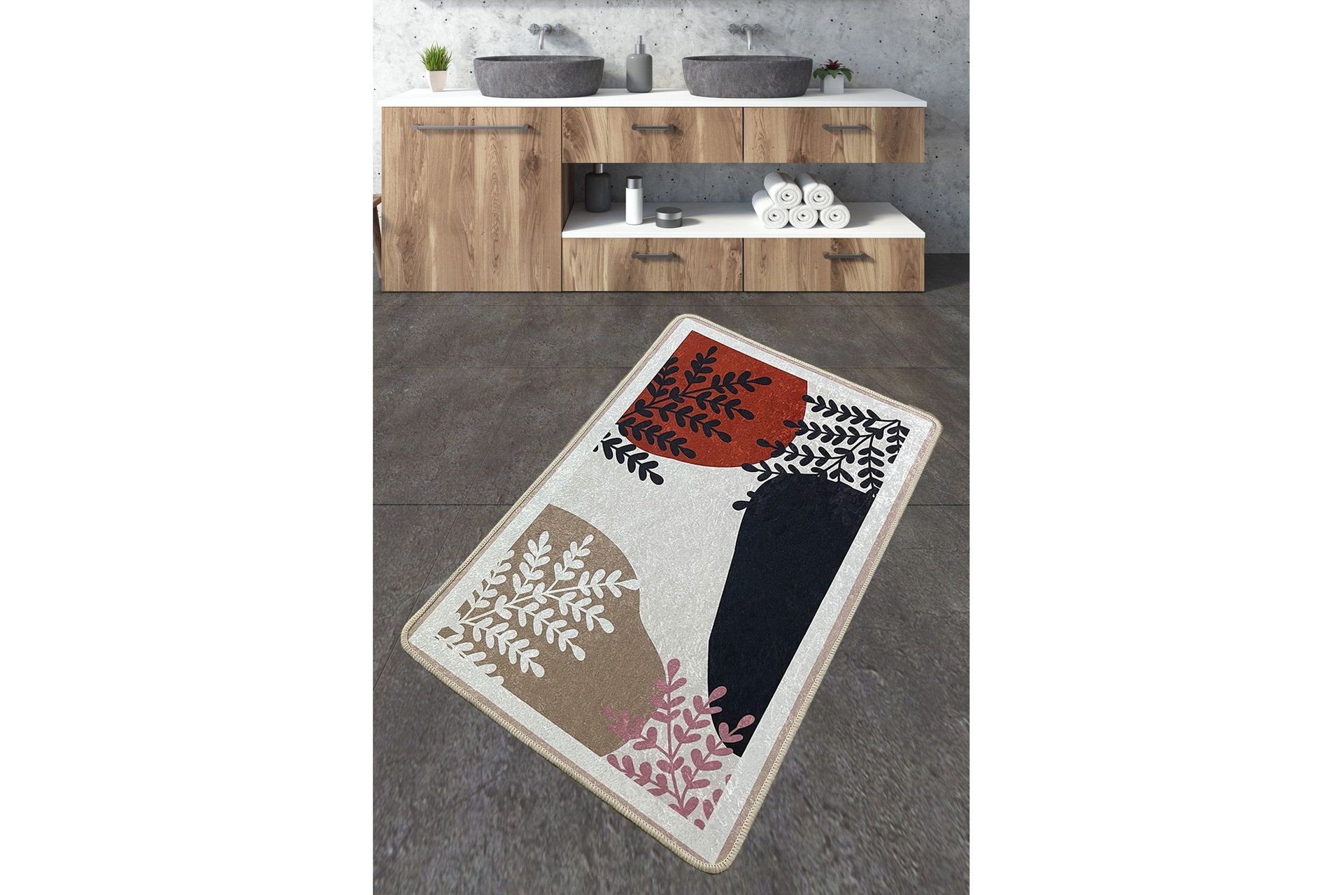 Jangir Badrumsmatta 70x120 cm Rektangul&auml;r - Flerf&auml;rgad