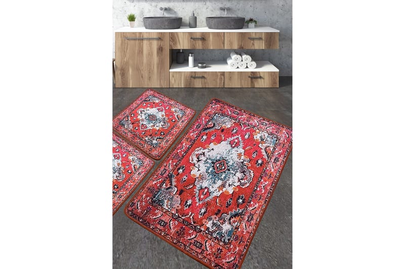 Karosta Badrumsmatta 60x100 cm Rektangulär, Blå