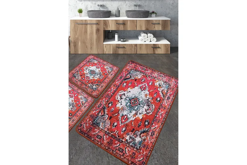 Karosta Badrumsmatta 60x100 cm Rektangulär, Blå