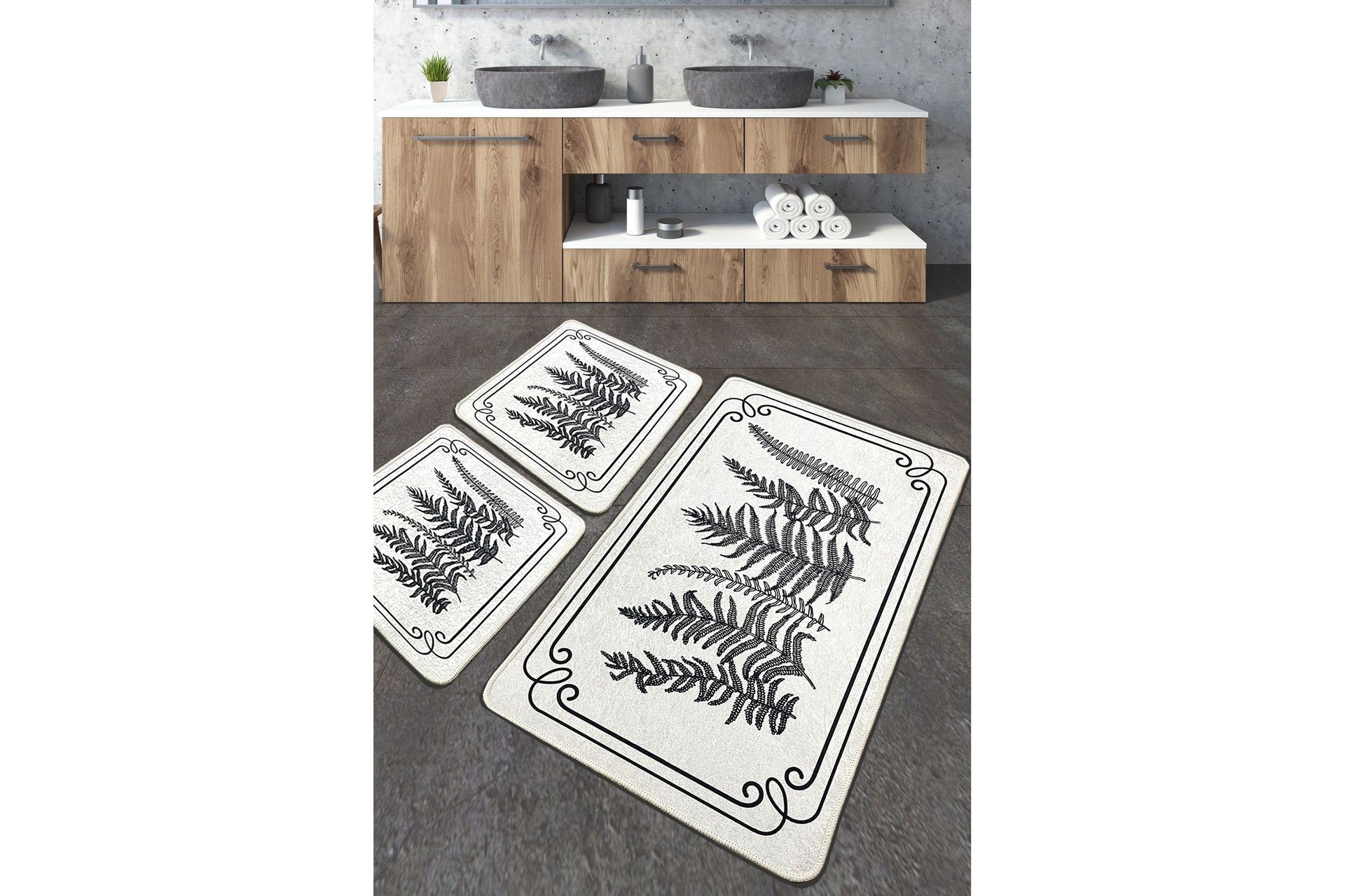 Kashiwa Badrumsmatta 60x100 cm Rektangul&auml;r - Flerf&auml;rgad