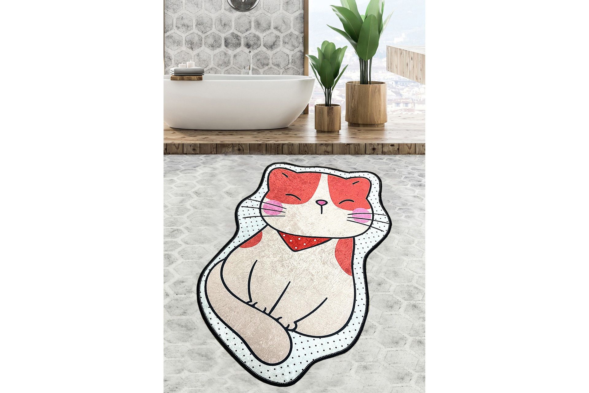 Naviya Badrumsmatta 80x100 cm Rektangul&auml;r - Flerf&auml;rgad