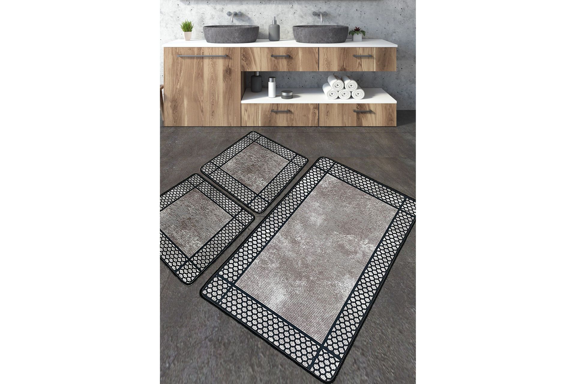 Navjat Badrumsmatta 60x100 cm Rektangul&auml;r - Flerf&auml;rgad