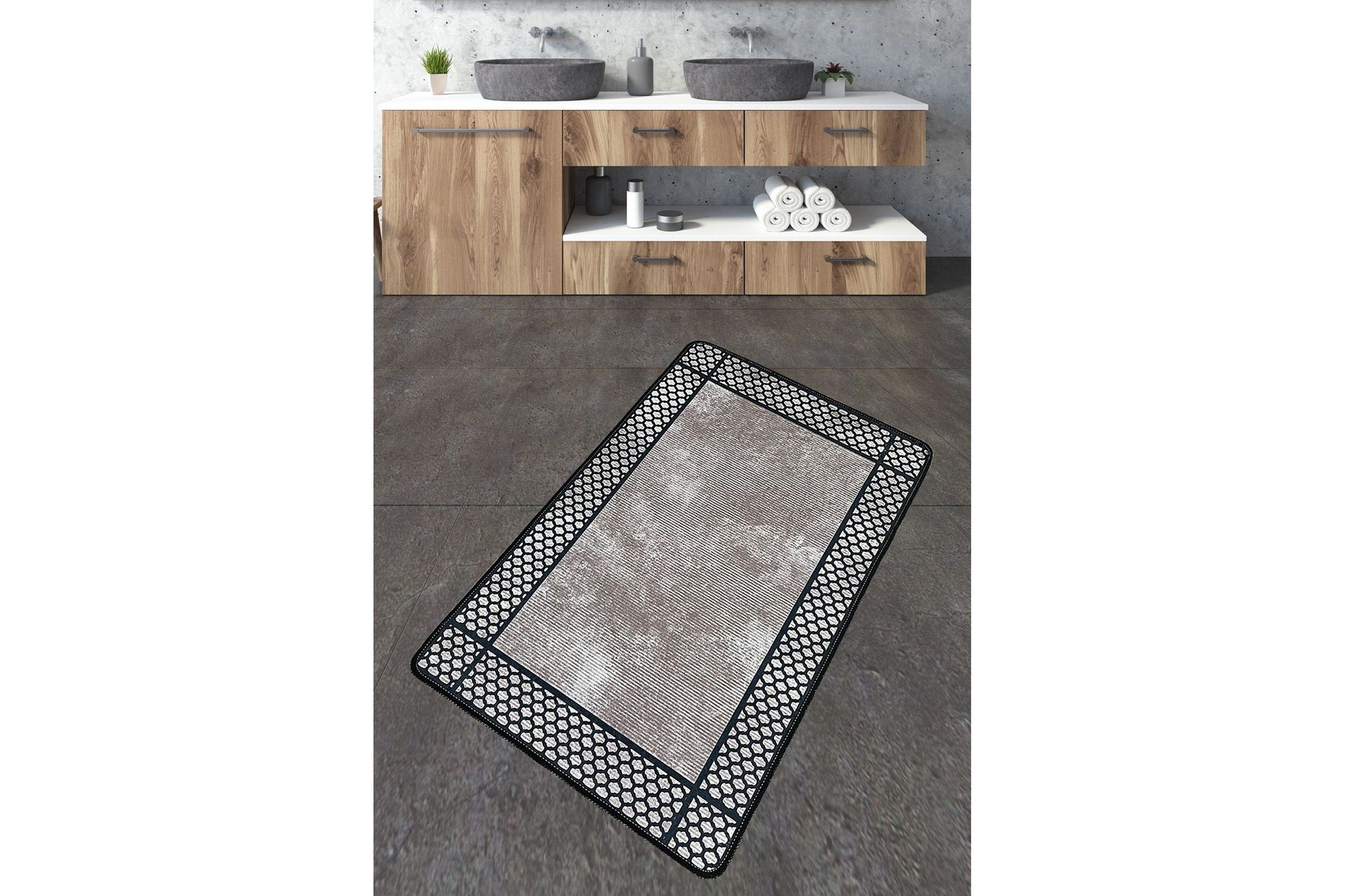 Navjat Badrumsmatta 70x120 cm Rektangul&auml;r - Flerf&auml;rgad