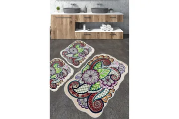 Nibo Badrumsmatta 60x100 cm Rektangulär - Flerfärgad - Textil & mattor - Matta - Badrumsmatta