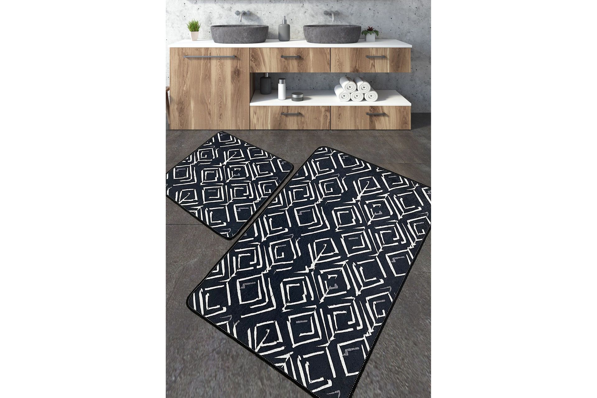 Nicharon Badrumsmatta 60x100 cm Rektangul&auml;r - Flerf&auml;rgad