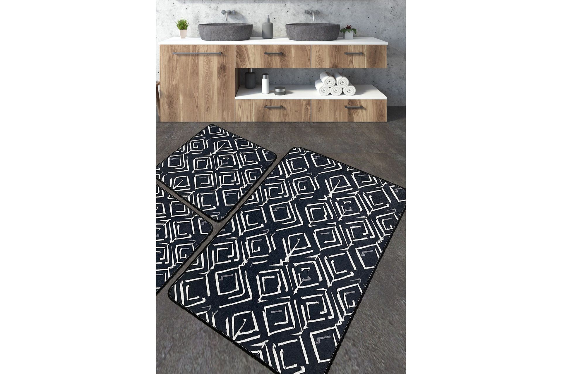 Nicharon Badrumsmatta 60x100 cm Rektangul&auml;r - Flerf&auml;rgad