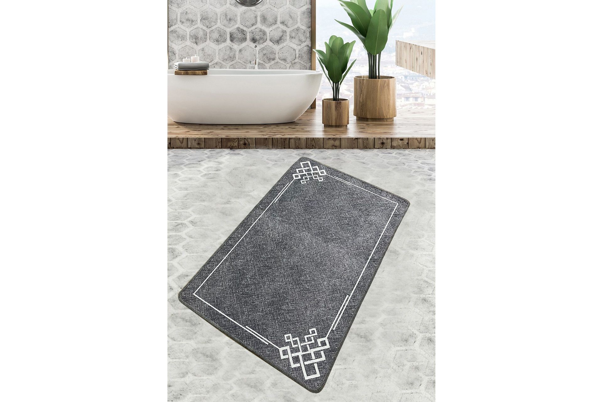 Nihal Badrumsmatta 70x120 cm Rektangul&auml;r - Flerf&auml;rgad