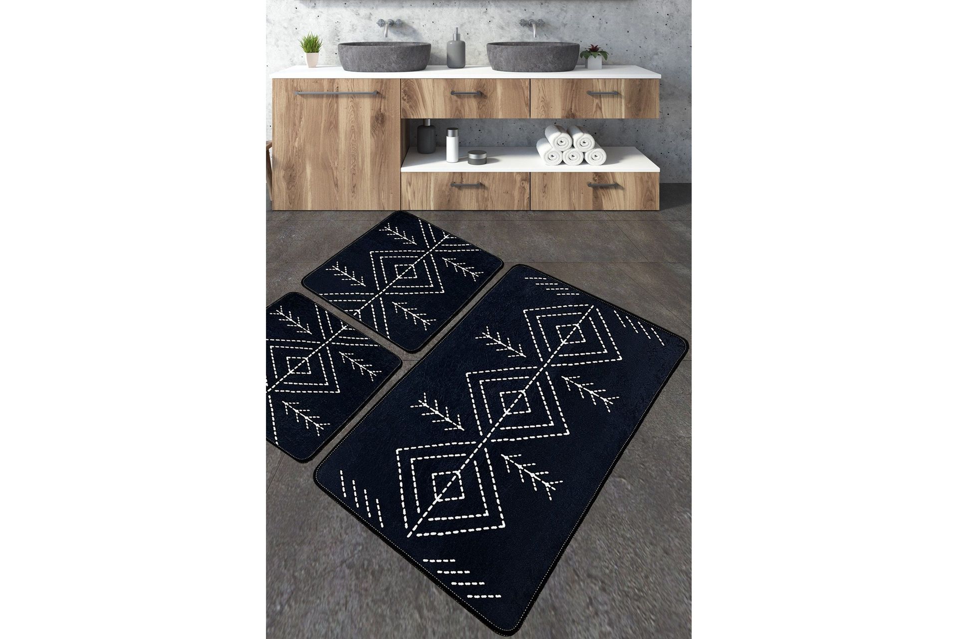 nijam badrumsmatta 60x100 cm rektangulär - flerfärgad