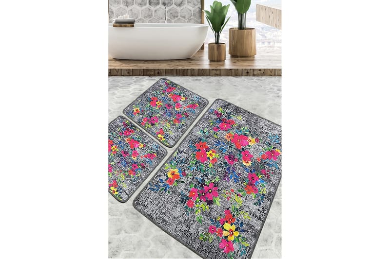 Nika Badrumsmatta 60x100 cm Rektangulär, Flerfärgad