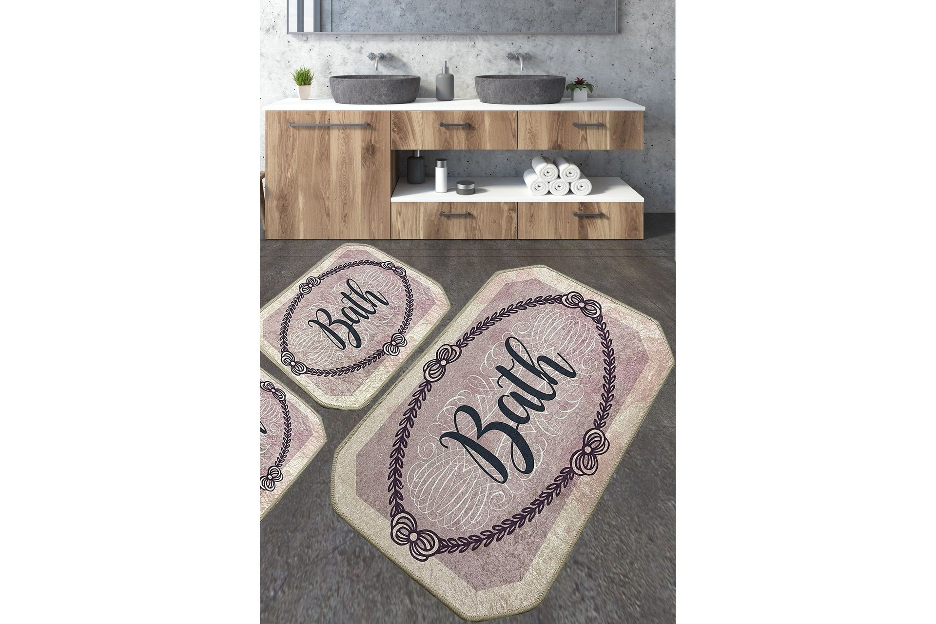 Nikawiy Badrumsmatta 60x100 cm Rektangul&auml;r - Flerf&auml;rgad