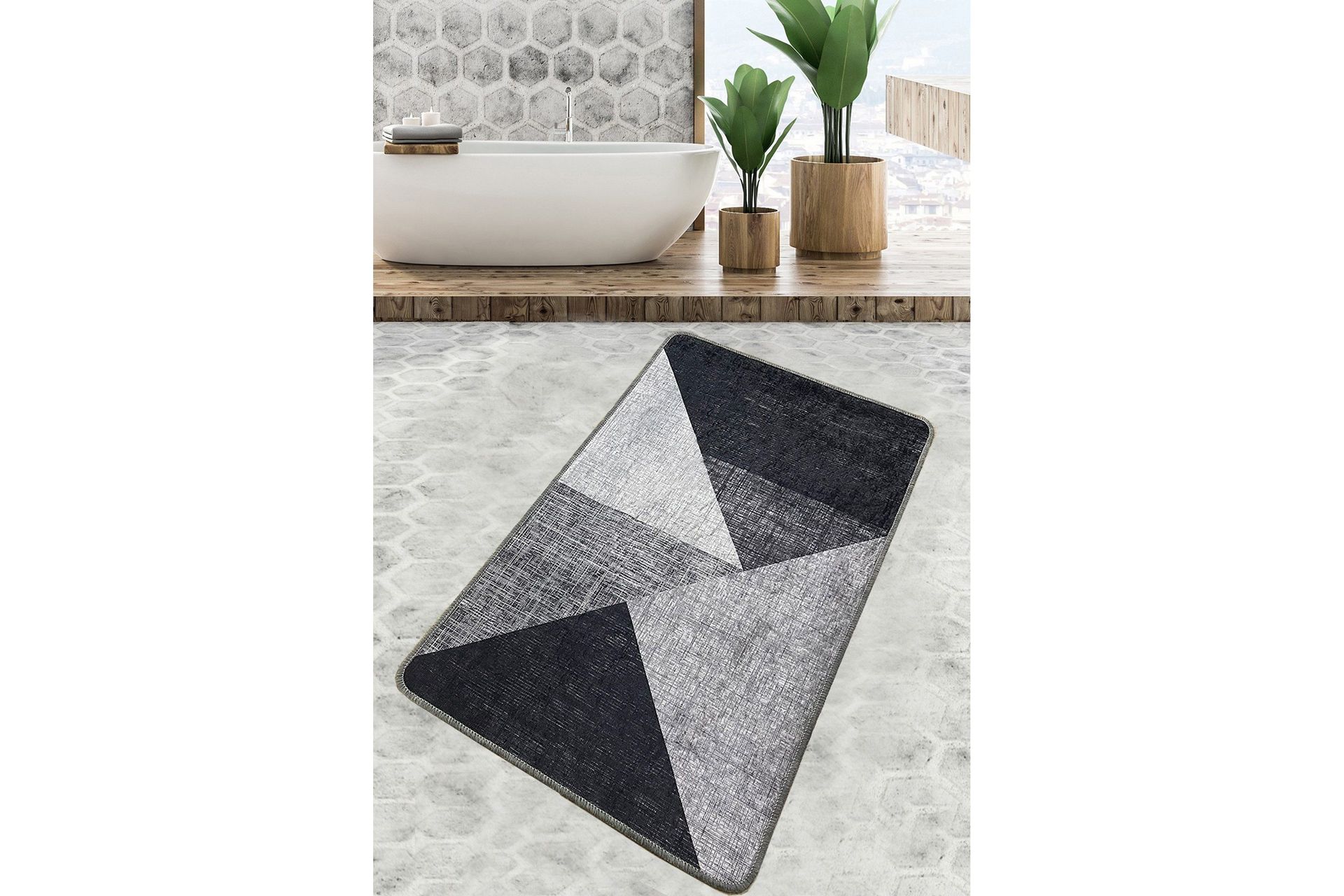 Nikil Badrumsmatta 70x120 cm Rektangul&auml;r - Gr&aring;