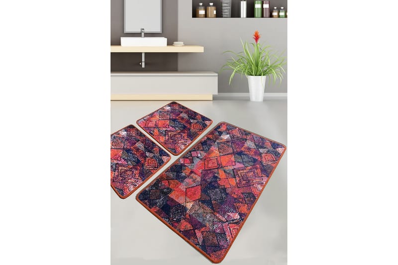 Nilam Badrumsmatta 60x100 cm Rektangulär, Flerfärgad