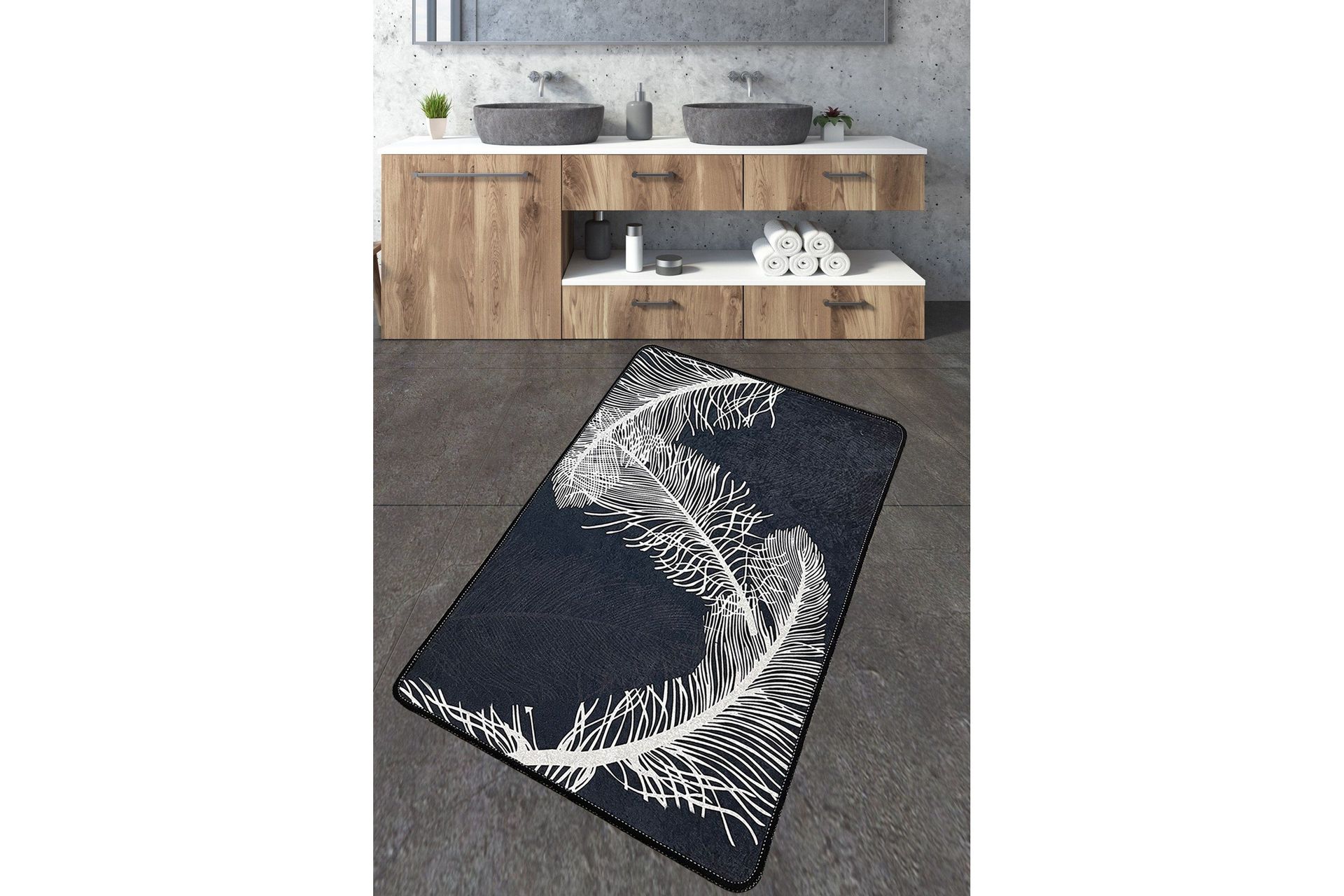 Nilesh Badrumsmatta 70x120 cm Rektangul&auml;r - Flerf&auml;rgad