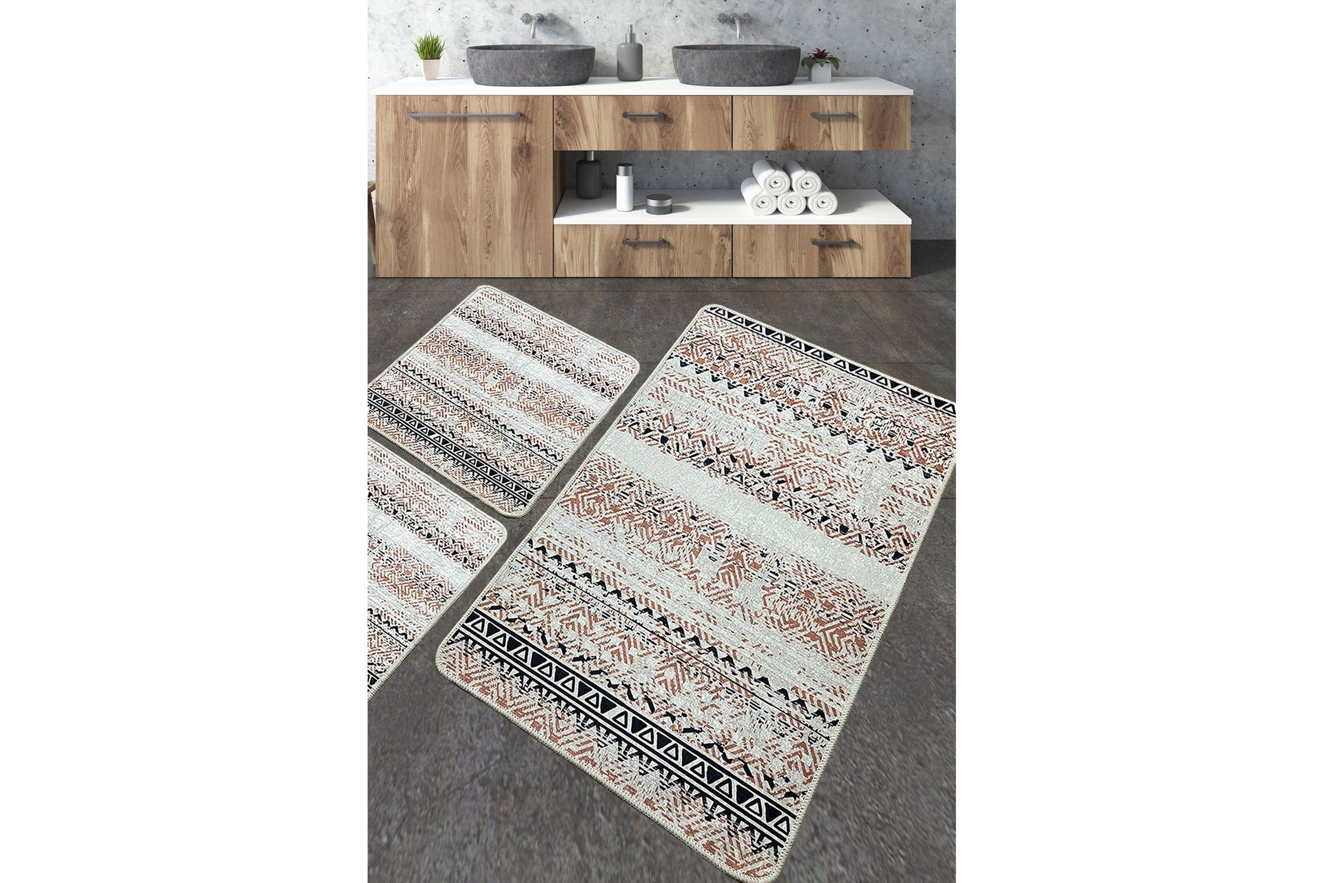 Nilofer Badrumsmatta 60x100 cm Rektangul&auml;r - Flerf&auml;rgad