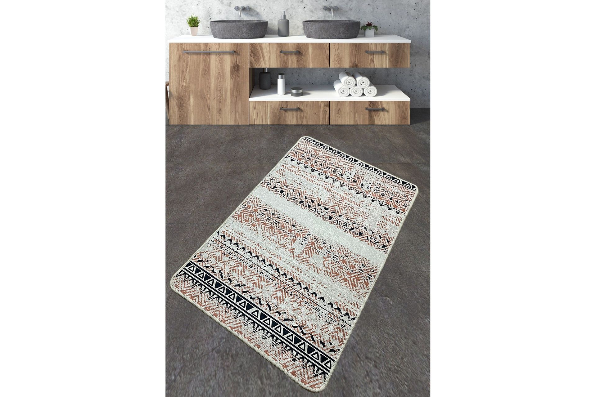 Nilofer Badrumsmatta 70x120 cm Rektangul&auml;r - Flerf&auml;rgad