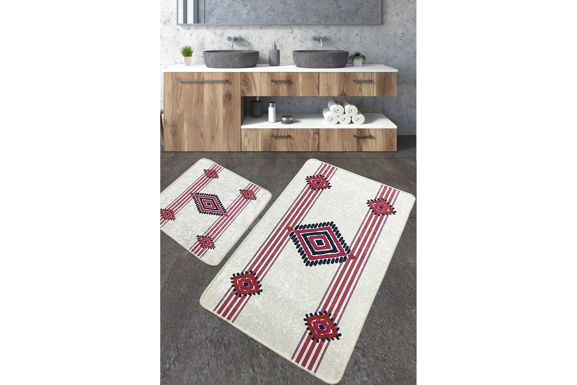 Nimahe Badrumsmatta 60x100 cm Rektangul&auml;r - Flerf&auml;rgad