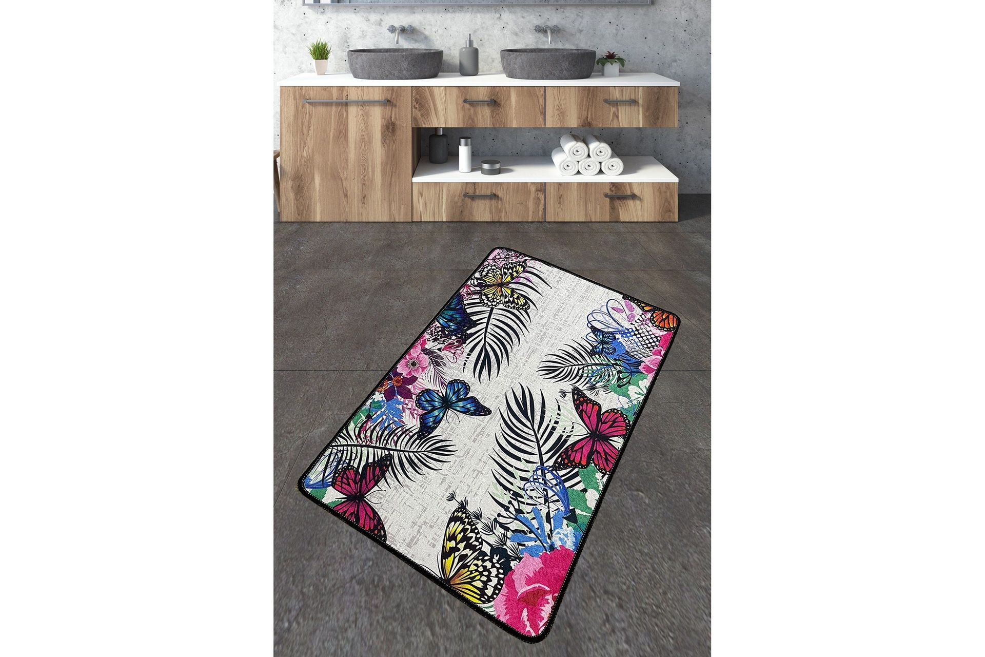 Nimmy Badrumsmatta 70x120 cm Rektangul&auml;r - Flerf&auml;rgad