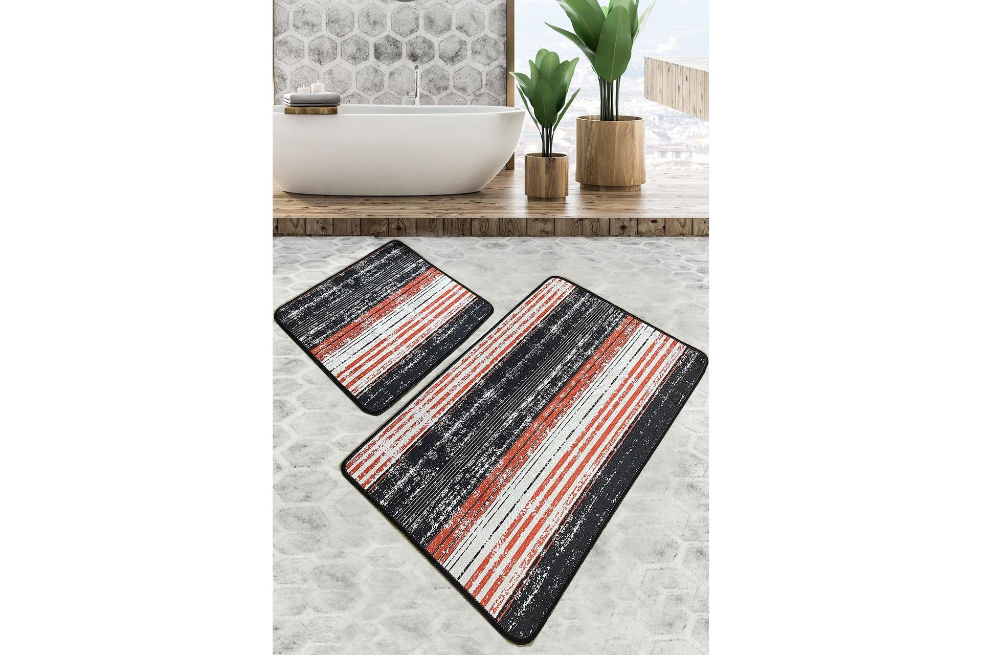 Ninama Badrumsmatta 60x100 cm Rektangul&auml;r - Flerf&auml;rgad