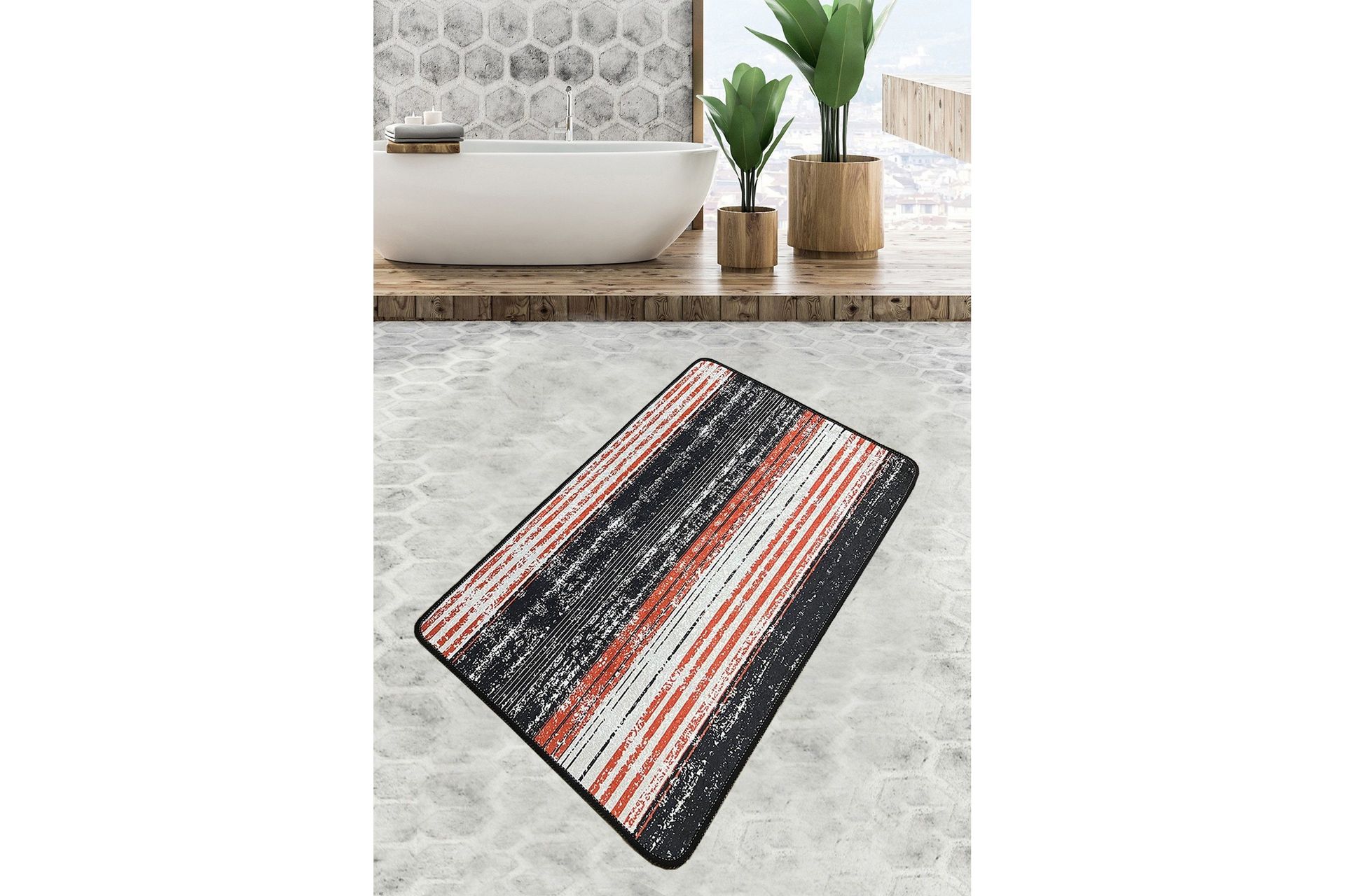 Ninama Badrumsmatta 70x120 cm Rektangul&auml;r - Flerf&auml;rgad