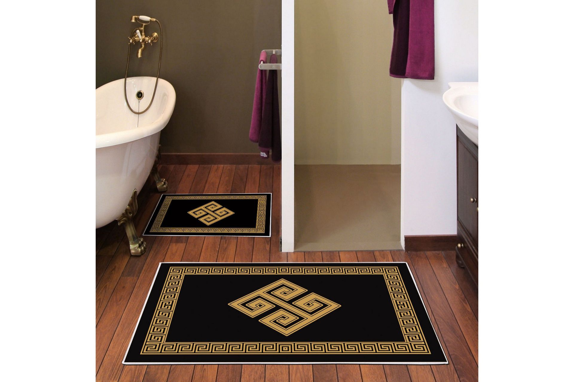 Pancham Badrumsmatta 60x150 cm Rektangul&auml;r - Flerf&auml;rgad