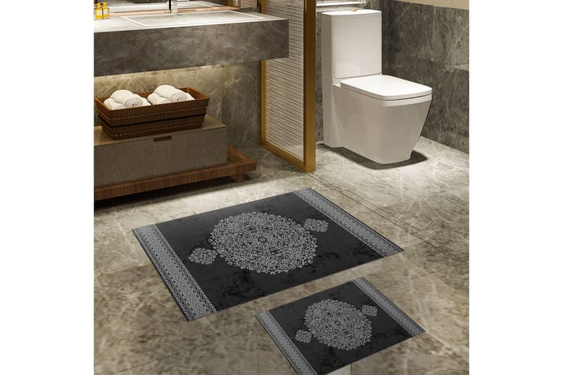 Panchu Badrumsmatta 60x150 cm Rektangulär, Svart