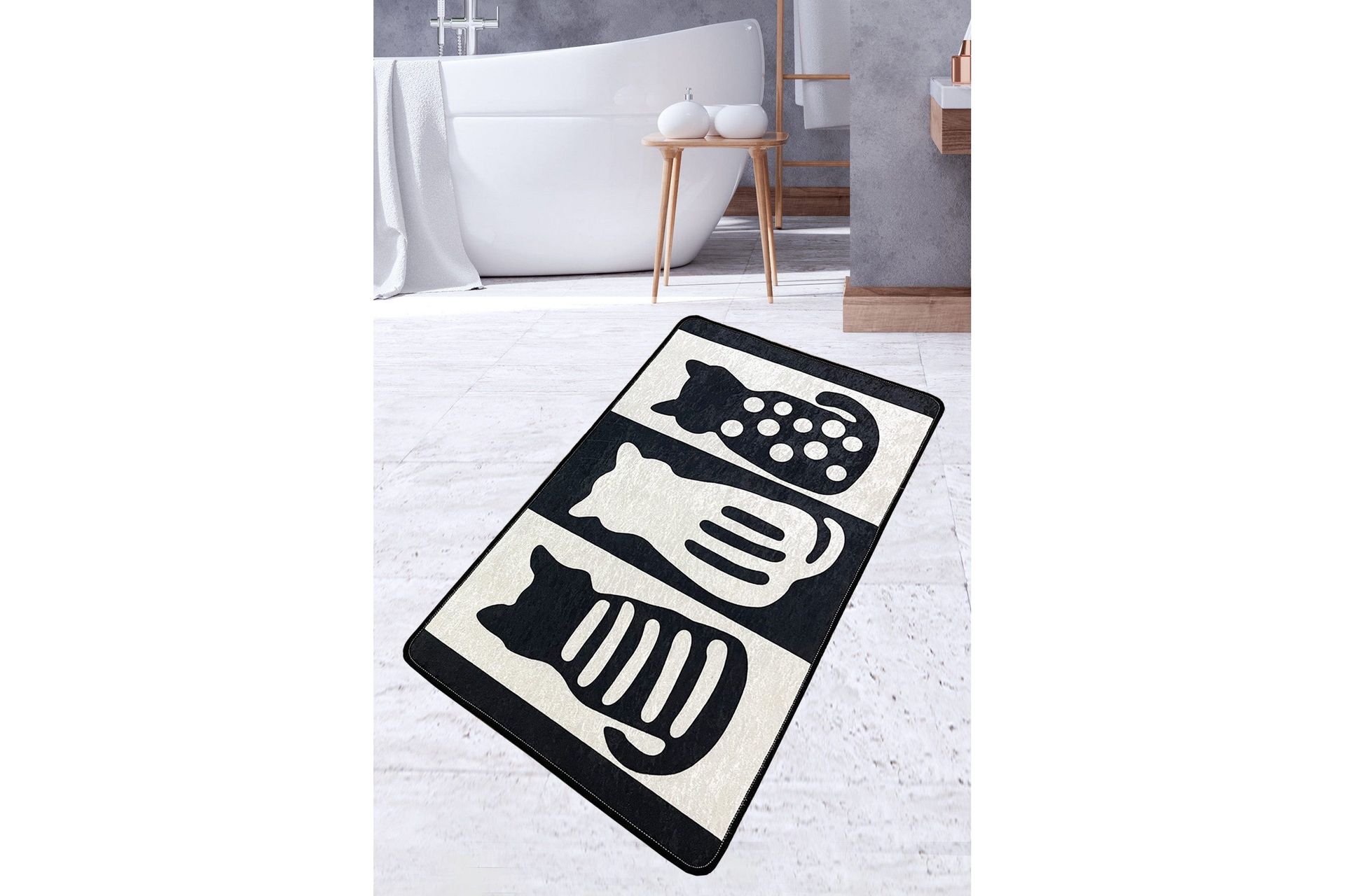 panjawani badrumsmatta 70x120 cm rektangulär - flerfärgad