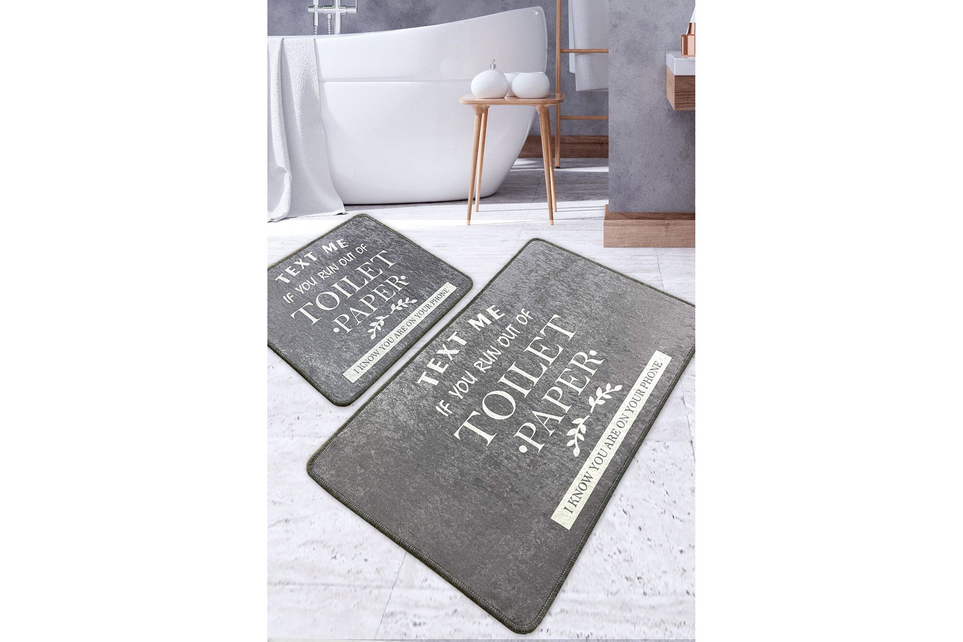 Pankaj Badrumsmatta 60x100 cm Rektangul&auml;r - Gr&aring;