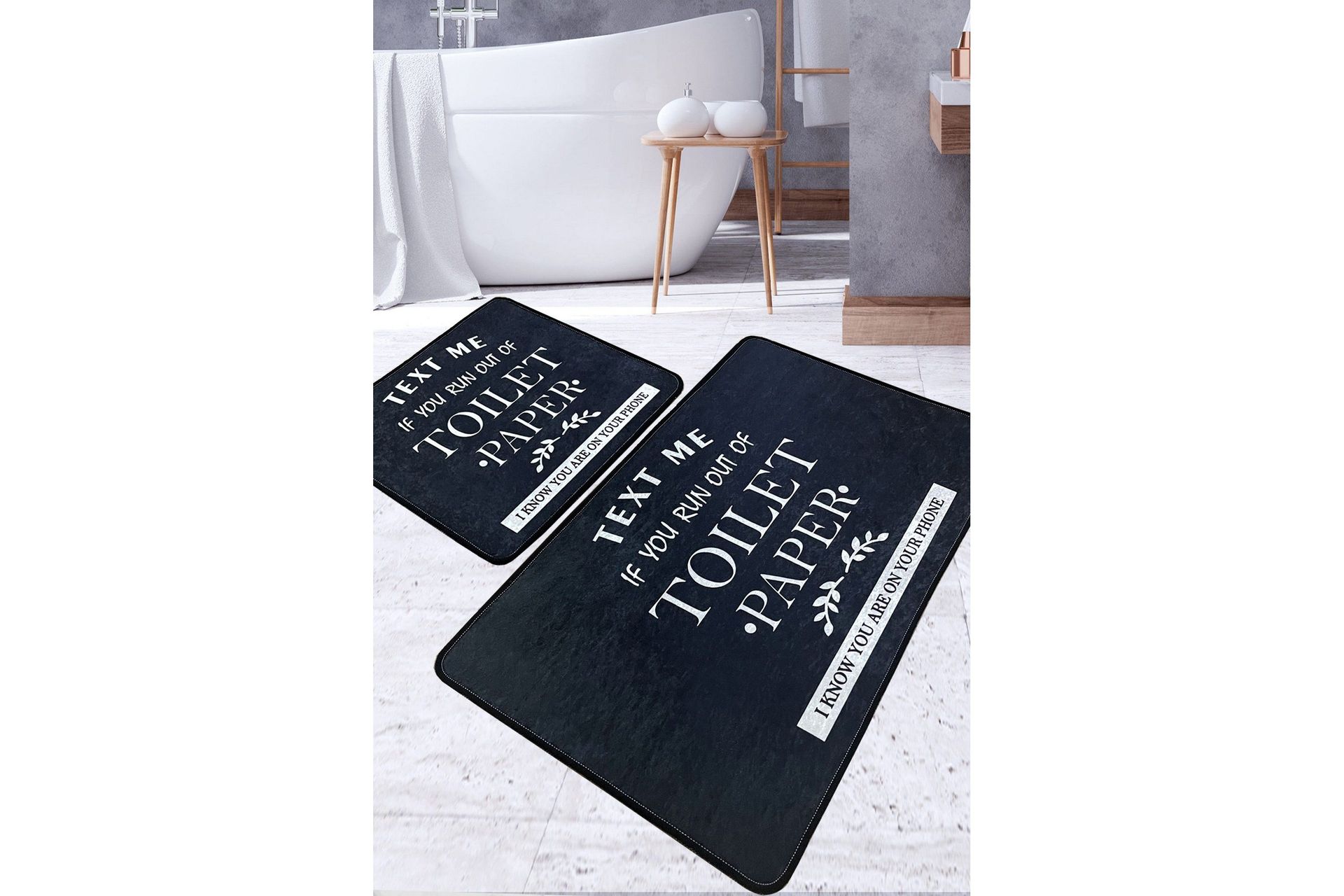 Pankaj Badrumsmatta 60x100 cm Rektangul&auml;r - Svart