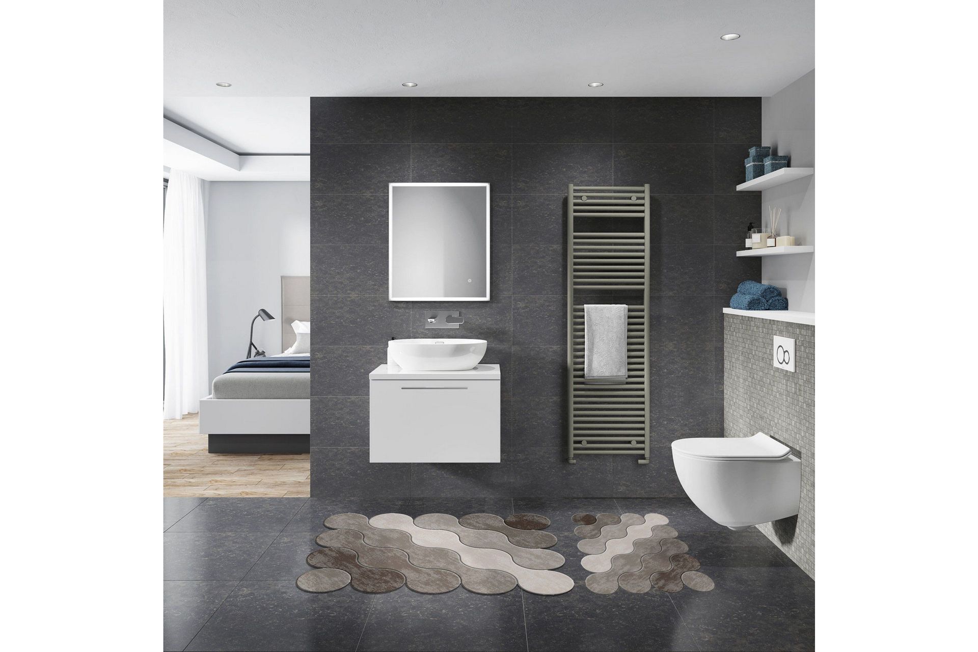 Paramdeep Badrumsmatta 60x100 cm Rektangul&auml;r - Brun