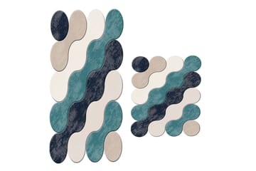Paramshela Badrumsmatta 60x100 cm Rektangulär - Blå - Textil & mattor - Matta - Badrumsmatta
