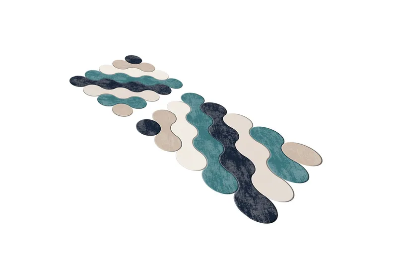 Paramshela Badrumsmatta 60x100 cm Rektangulär - Blå - Textil & mattor - Matta - Badrumsmatta