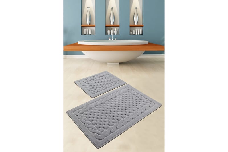 Parerna Badrumsmatta 60x100 cm Rund - Grå - Textil & mattor - Matta - Badrumsmatta