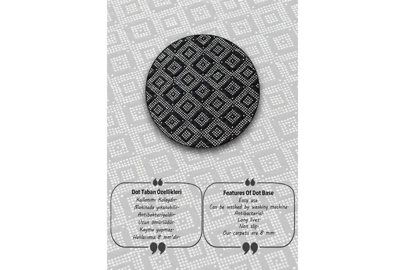 Pariti Badrumsmatta 80 cm Rund - Flerfärgad - Textil & mattor - Matta - Badrumsmatta