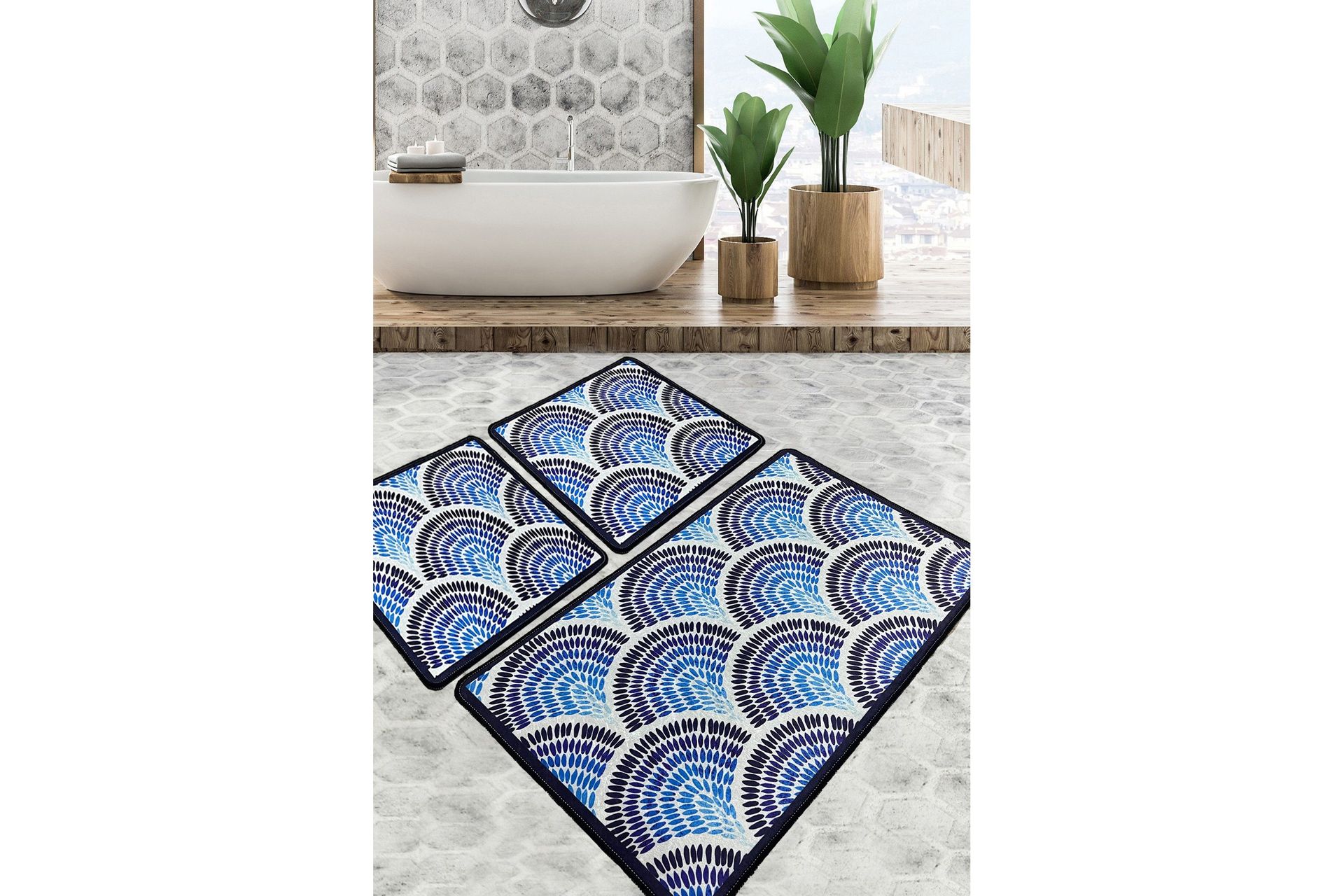 Parmeshwar Badrumsmatta 60x100 cm Rektangul&auml;r - Flerf&auml;rgad