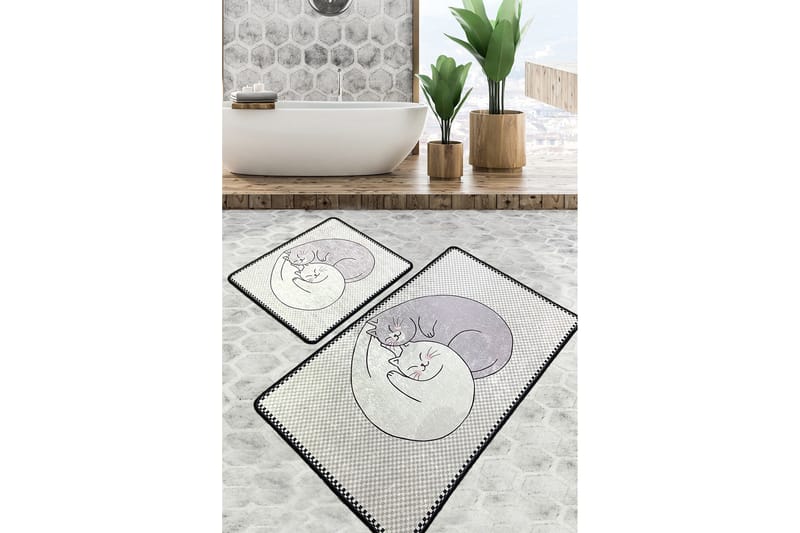 Parmeshwari Badrumsmatta 60x100 cm Rektangulär, Flerfärgad