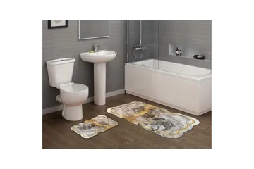 Parminder Badrumsmatta 60x100 cm Rektangulär - Creme - Textil & mattor - Matta - Badrumsmatta