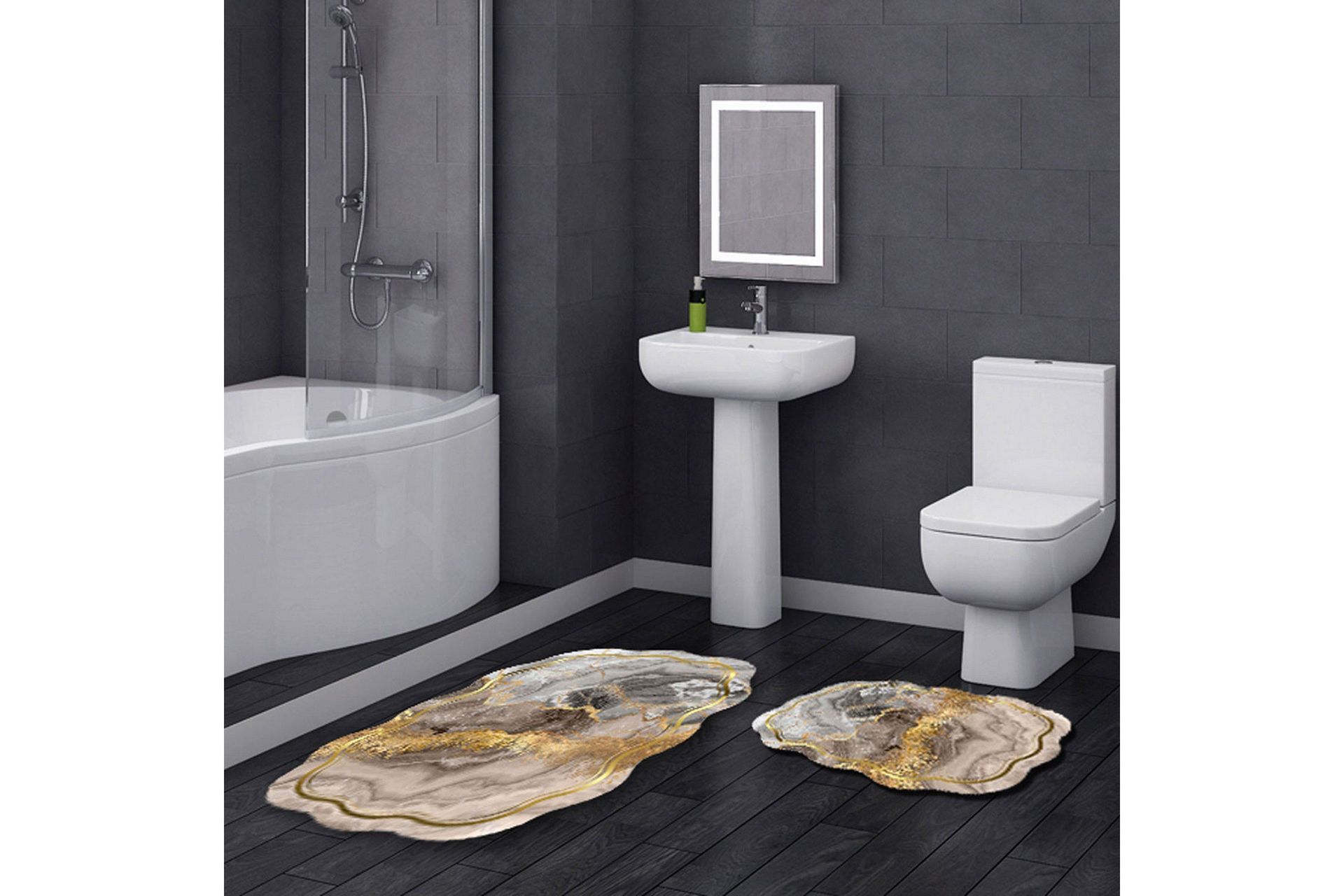 Parmo Badrumsmatta 60x100 cm Rektangul&auml;r - Beige