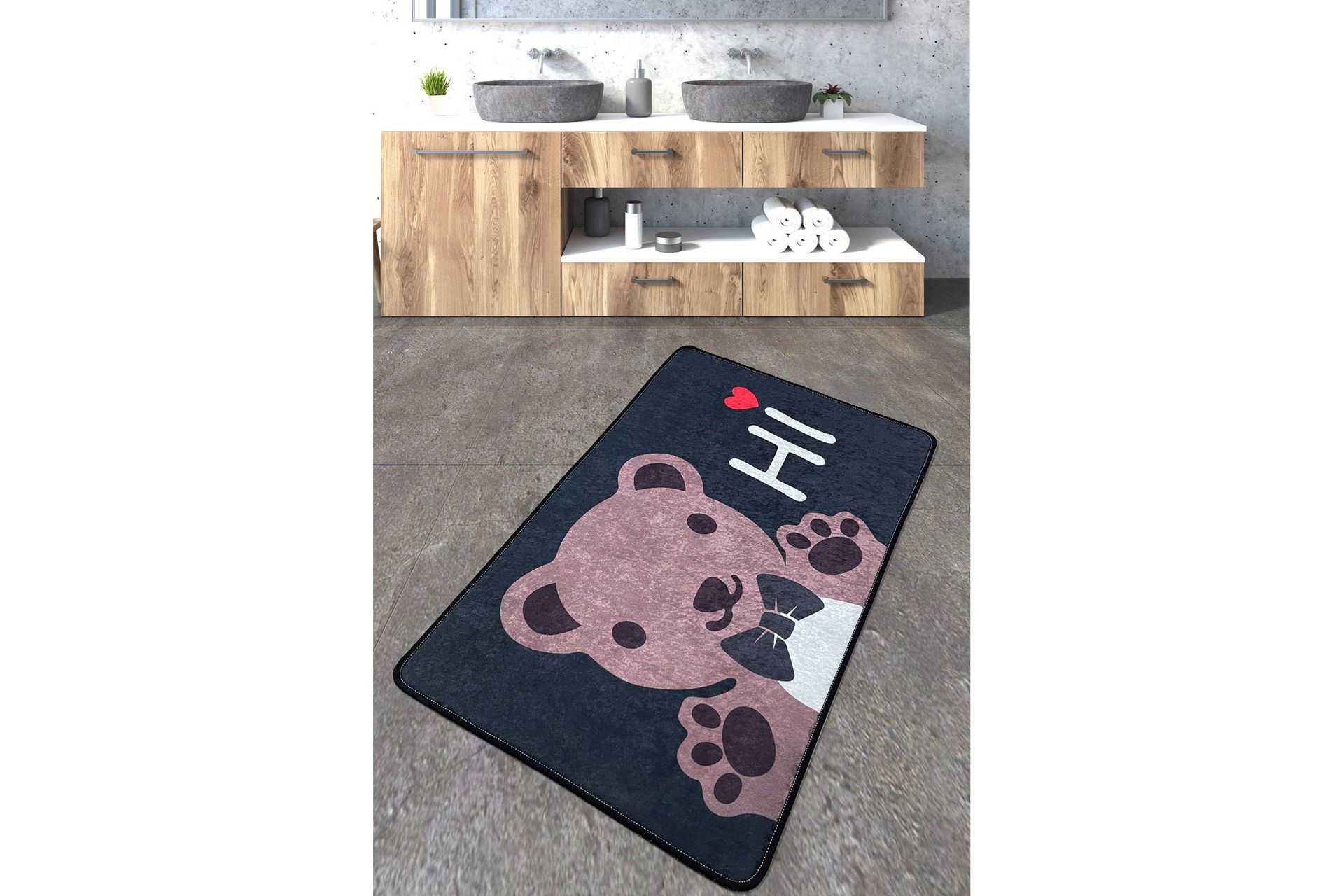 Soubiran Badrumsmatta 70x120 cm Rektangul&auml;r - Flerf&auml;rgad