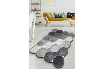 Badrumsmatta Sufia grå / ljusgrå / vit - Kolgrå/Vit/Ljusgrå - Textil & mattor - Matta - Badrumsmatta