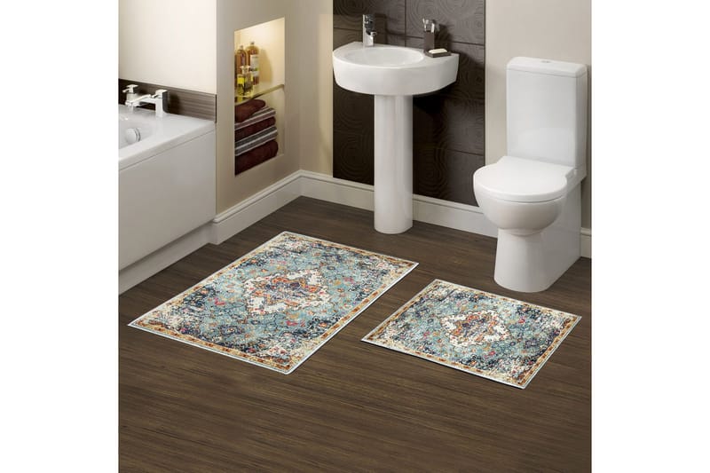 Badrumsmattset (2 delar) Masafumie Multicolor - Multifärgad - Textil & mattor - Matta - Badrumsmatta