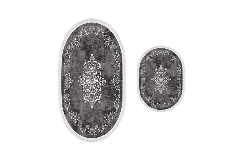 Badrumsmattset (2 delar) Winrel Grå - Ljusgrå - Textil & mattor - Matta - Badrumsmatta