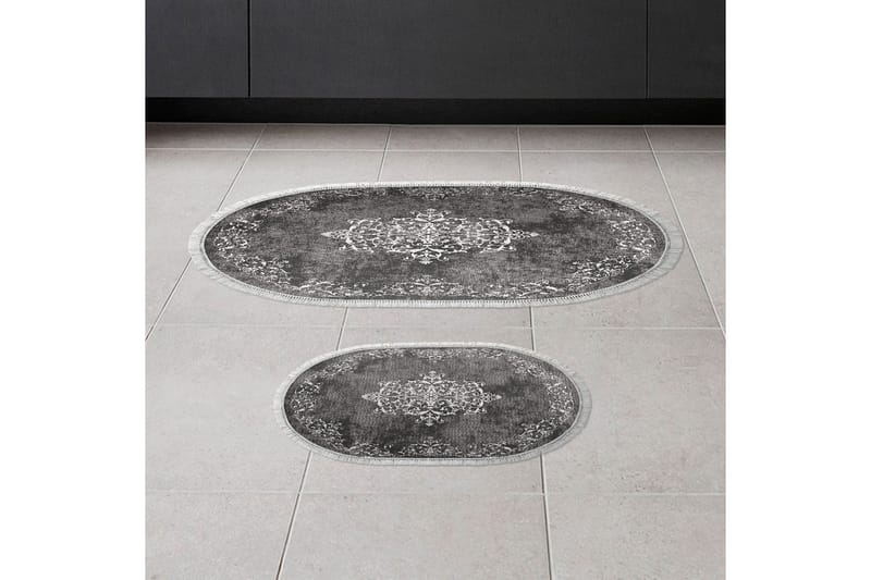 Badrumsmattset (2 delar) Winrel Grå - Ljusgrå - Textil & mattor - Matta - Badrumsmatta