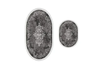 Badrumsmattset (2 delar) Winrel Grå - Ljusgrå - Textil & mattor - Matta - Badrumsmatta