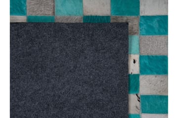 Daleisa Matta 140x200 cm Läder - Blå/Grå - Textil & mattor - Matta - Fäll & skinnmatta